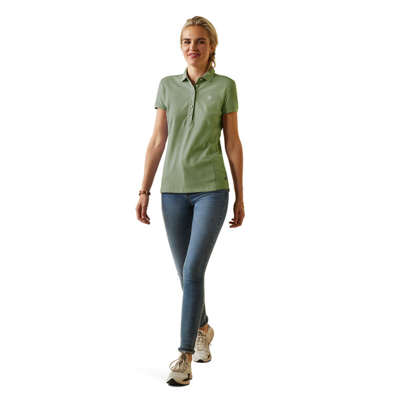 Ariat Women's Prix 2.0 Polo Shirt - Basil-3