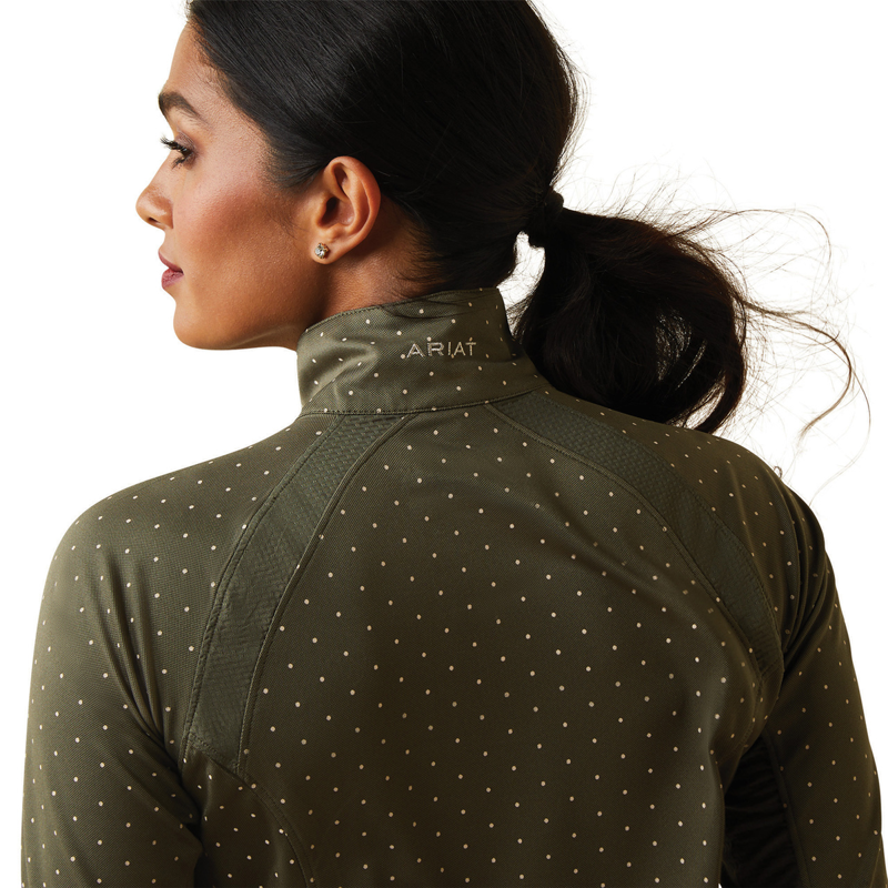 Ariat Women's Sunstopper 2.0 1/4 Zip Baselayer - Beetle Dot-4