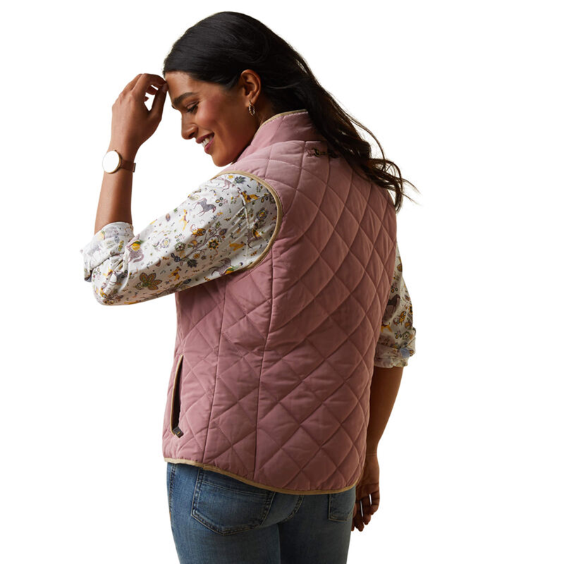 Ariat Women's Woodside 2.0 Quilted Gilet - Nostalgia Rose-1