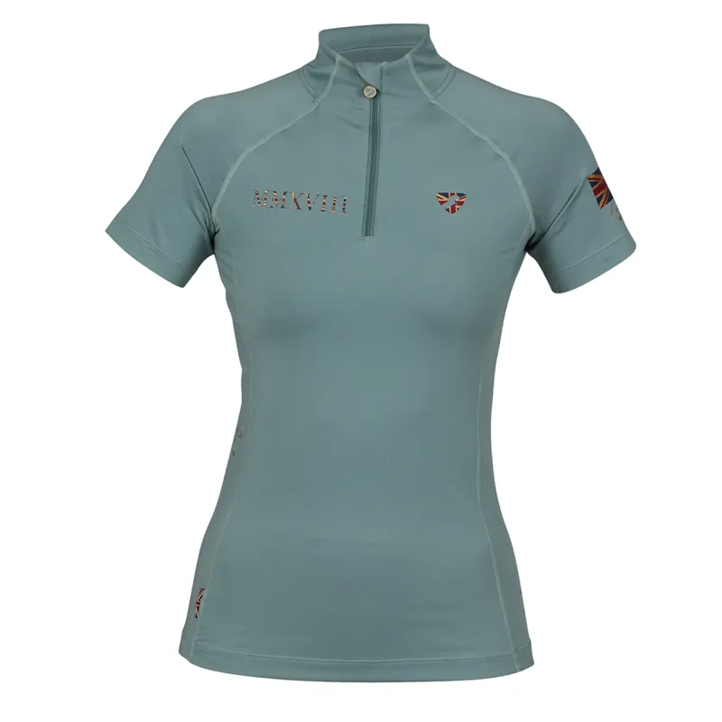 Aubrion Young Rider Team Short Sleeve Base Layer - Sage