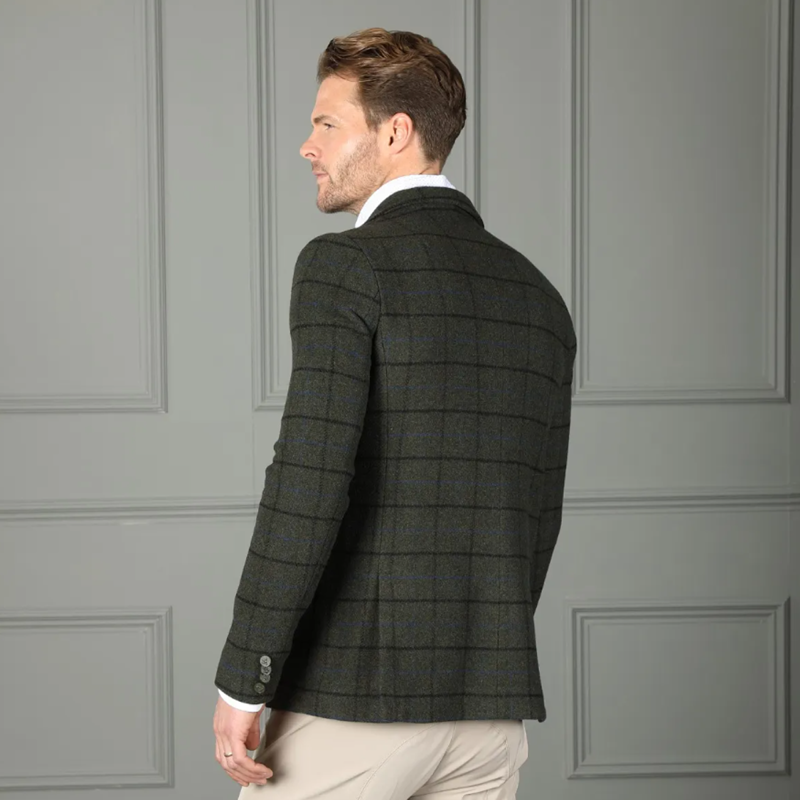 Aubrion Gents Saratoga Jacket - Dark Green Check-2