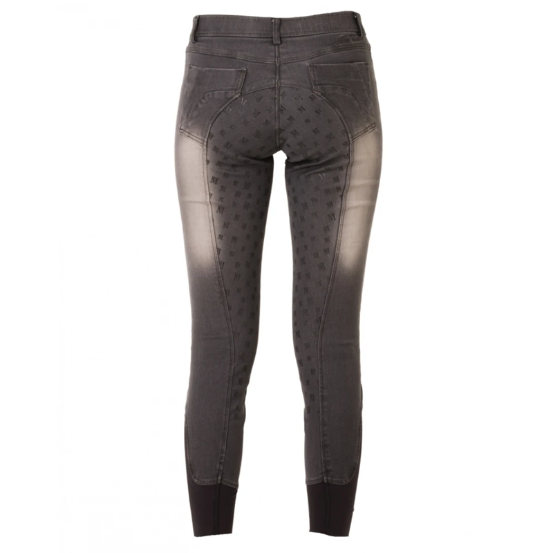 Mark Todd Full Seat Denim Breeches - Anthracite-2