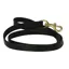 Benji And Flo Deluxe Padded Leather Dog Lead - Black/Brass - 120cm