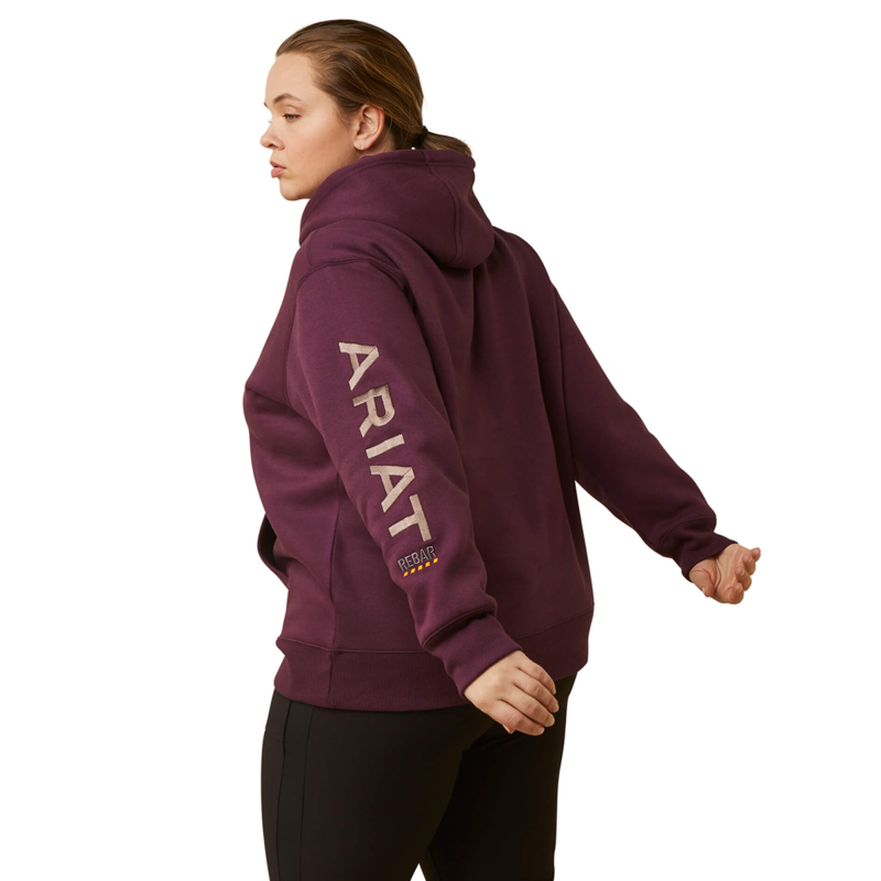 Ariat Women's Rebar Graphic Hoodie - Potent Purple/ Peppercorn-1