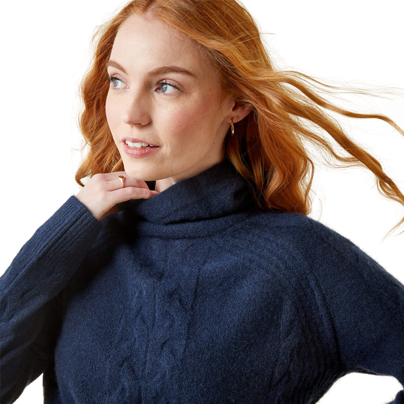Ariat Women's Novato Sweater - Navy Heather-4