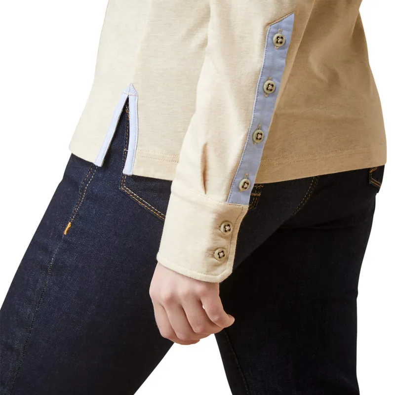 Ariat Women's Olema Long Sleeve Top - Oatmeal Heather-4