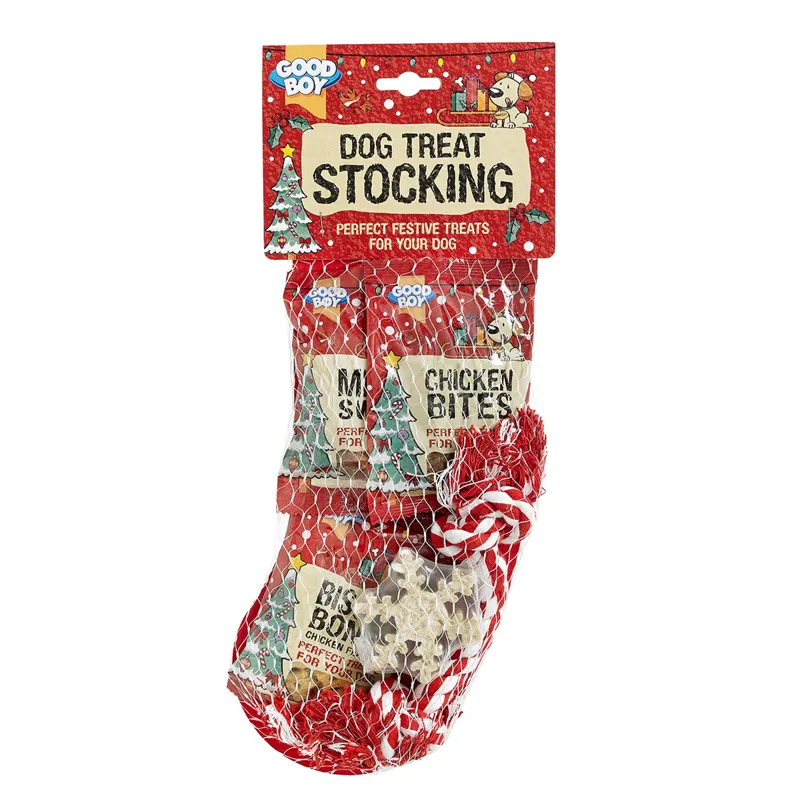 Good Boy Dog Treat Stocking