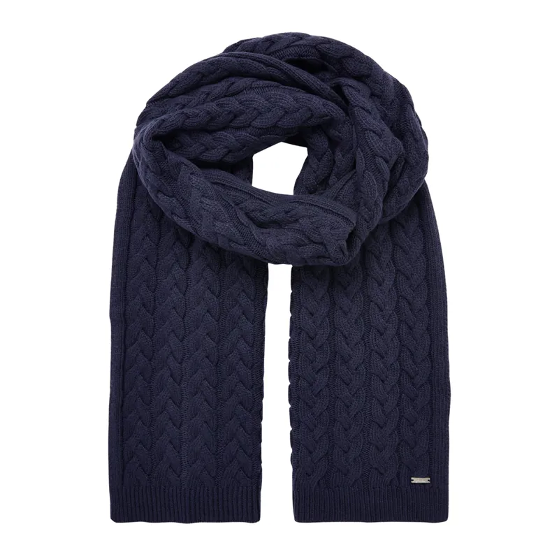 Joules Elena Cable Knit Scarf - French Navy