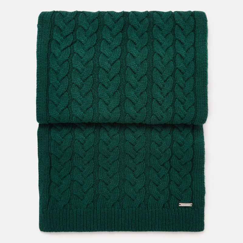 Joules Elena Cable Knit Scarf - Teal-1