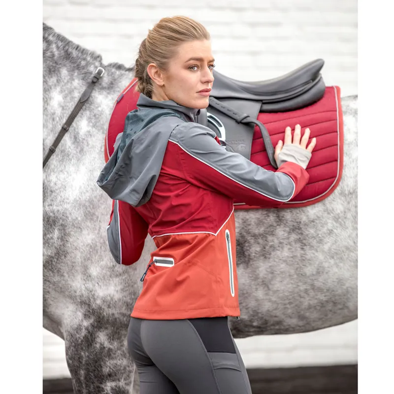Horseware Eliza Waterproof Softshell Jacket - Charcoal/Redwood-1