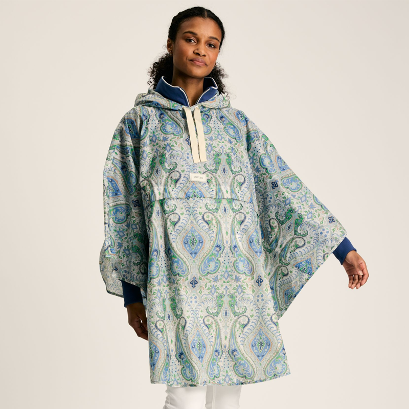 Joules Elstow Printed Poncho - Paisley-1