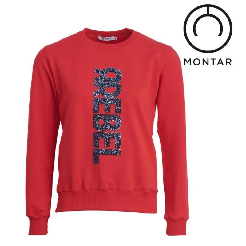 Montar Rebel Emilia Paillet Logo Sweat - Red