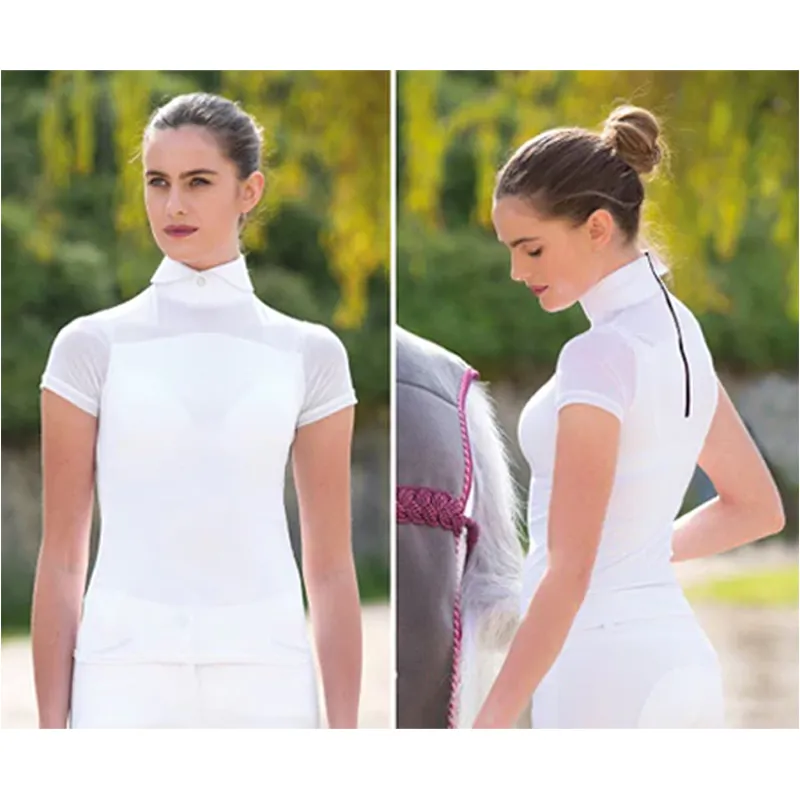 Horseware Emma Ladies New Pique Short Sleeve Competition Top - White