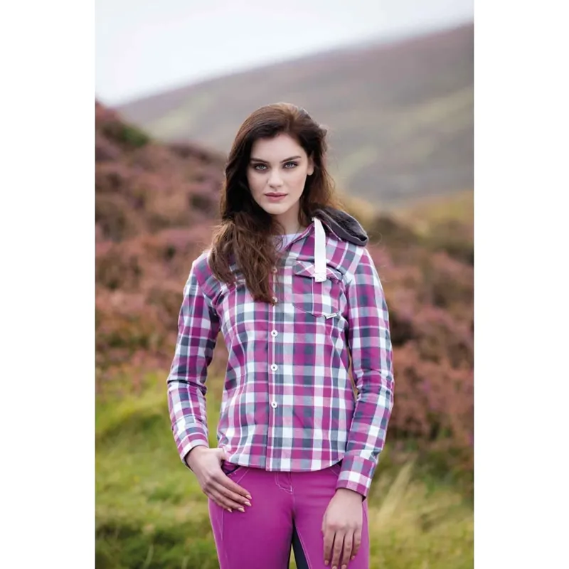 Horseware Ena Check Shirt - Fuchsia