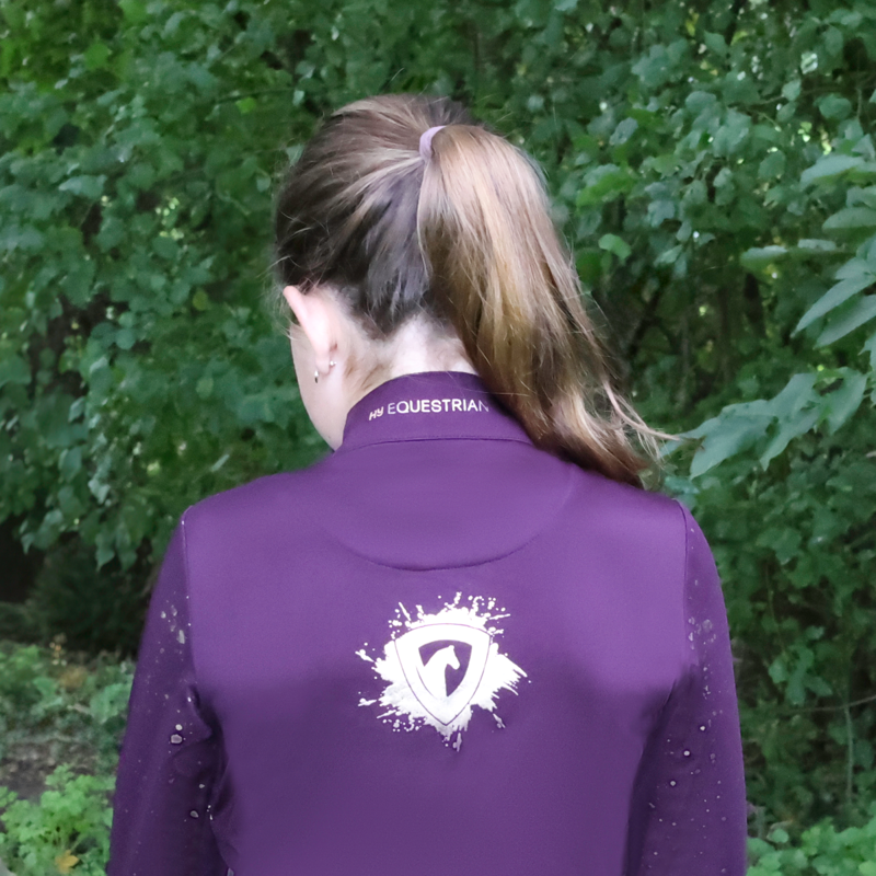 Hy Equestrian Young Rider Enchanted Collection Base Layer - Plum/Rose Gold-3