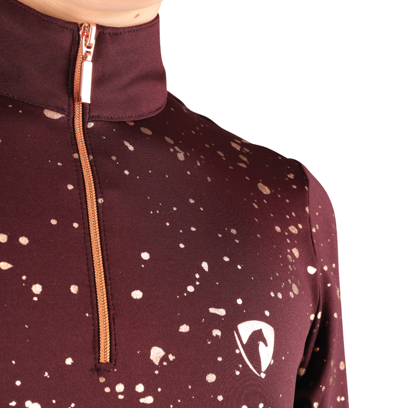 Hy Equestrian Young Rider Enchanted Collection Base Layer - Plum/Rose Gold-8