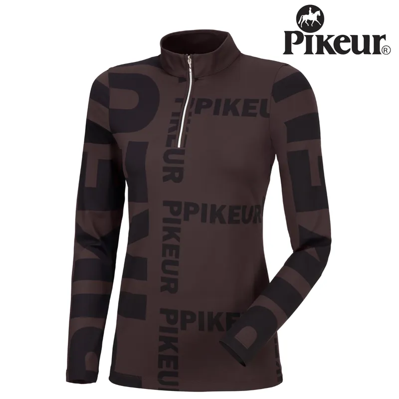 Pikeur Ennie Long Sleeved Top - Coffee/Dark Brown