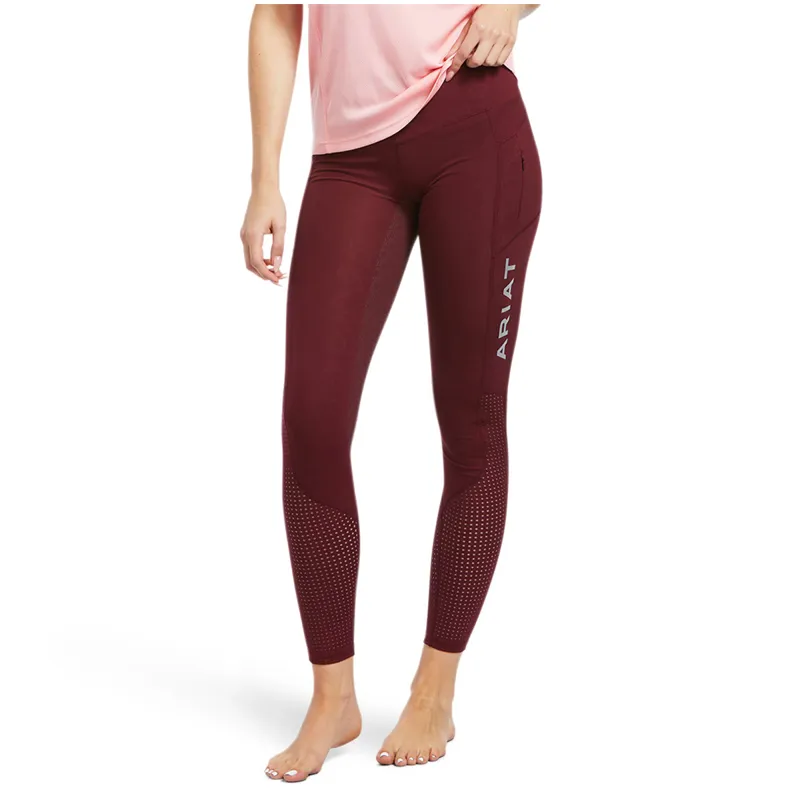 Ariat Women's EOS Full Seat Tights - Zinfandel Bit Print Emboss