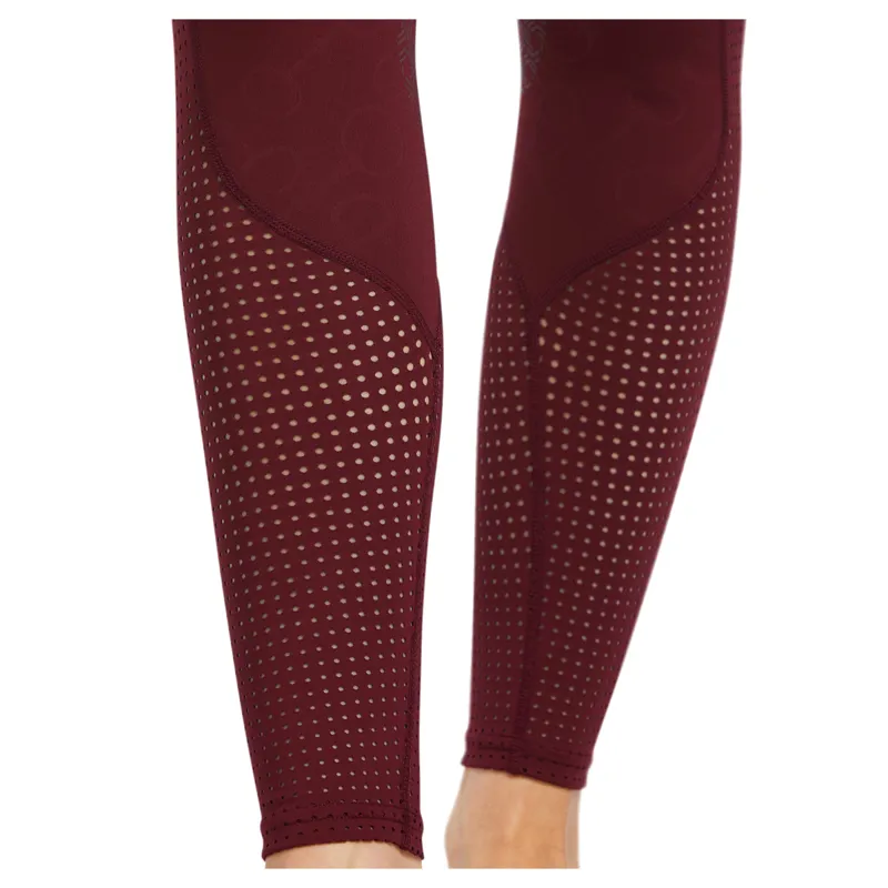 Ariat Women's EOS Full Seat Tights - Zinfandel Bit Print Emboss-2