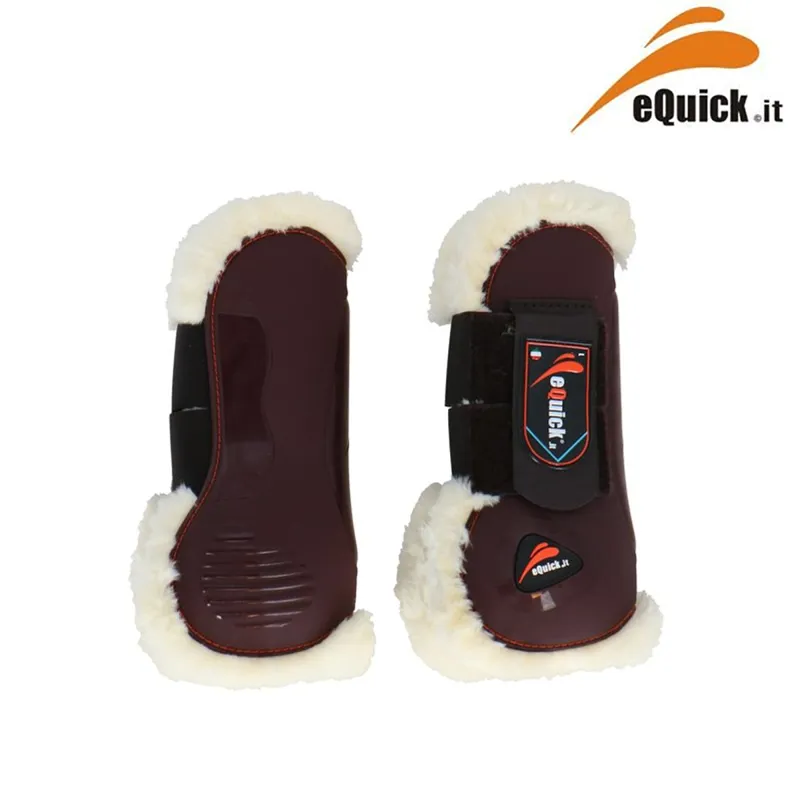 eQuick E Light Front Faux Lamb Wool Tendon Boot Brown