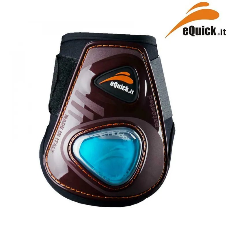 eQuick E Shock Rear Fetlock Boot - Brown
