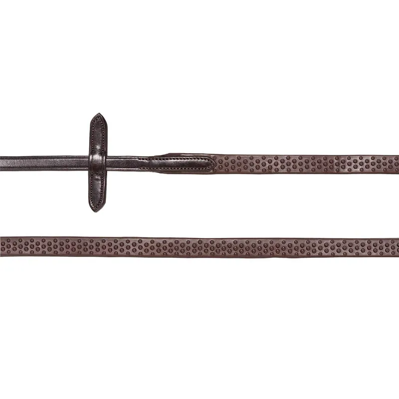 Caldene Rubber 5/8in Reins in Brown