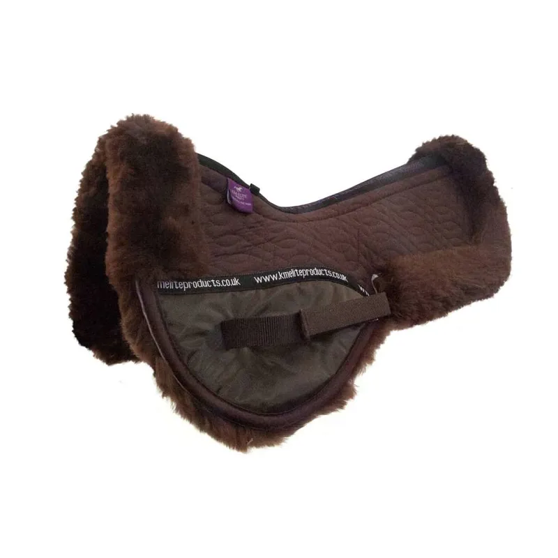 KM Elite High Wither Half Pad - Brown/Brown