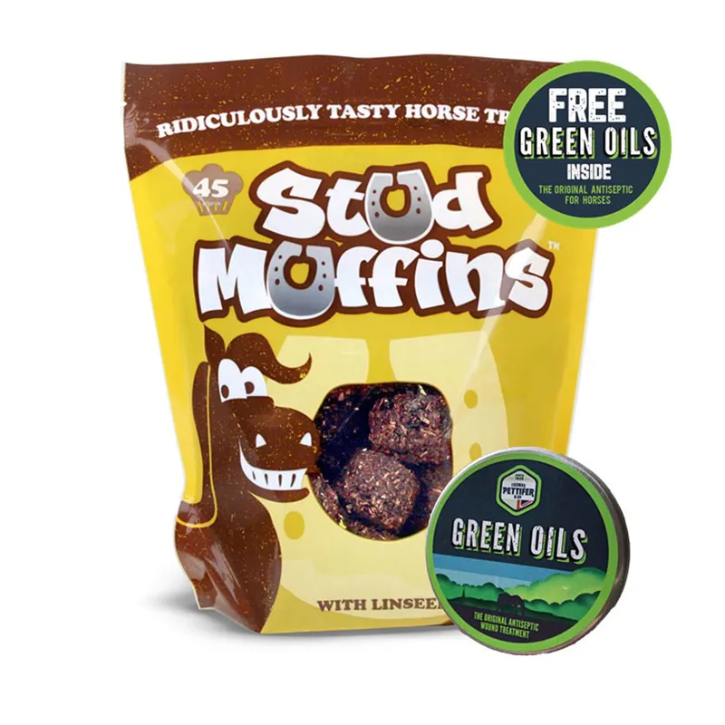 Likit 45 Pack 50g Stud Muffins w/Green Oils in Brown