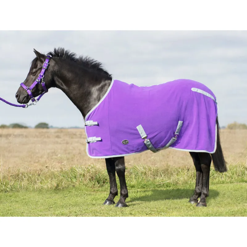 Mark Todd Fleece Pony Rug in Purple/Grey