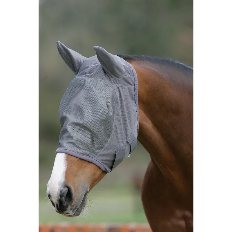 Mark Todd Fly Mask with Ears - Grey