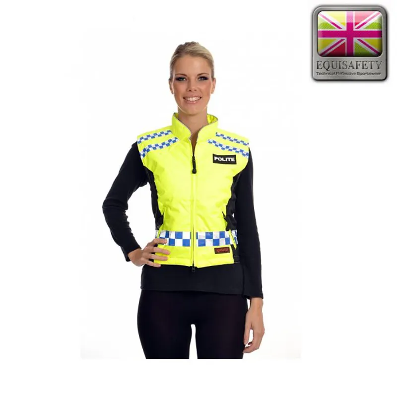 Equisafety Hi Viz Polite Quilted Gilet - Yellow