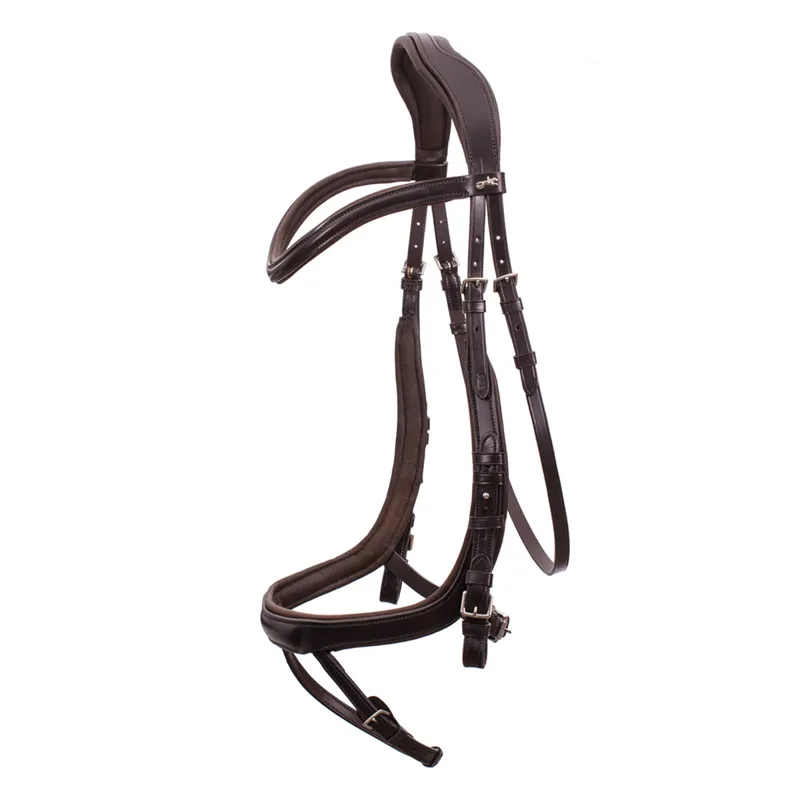 Schockemohle Equitus Alpha Anatomical Bridle - Espresso/Silver