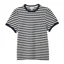 Joules Erin Ladies Short Sleeve T-Shirt - Navy Cream Stripe