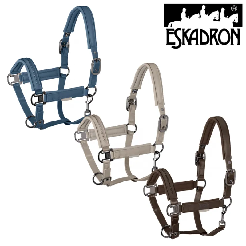 Eskadron Softshell  Crystal Headcollar Platinum 2020 - Vintage Blue-1