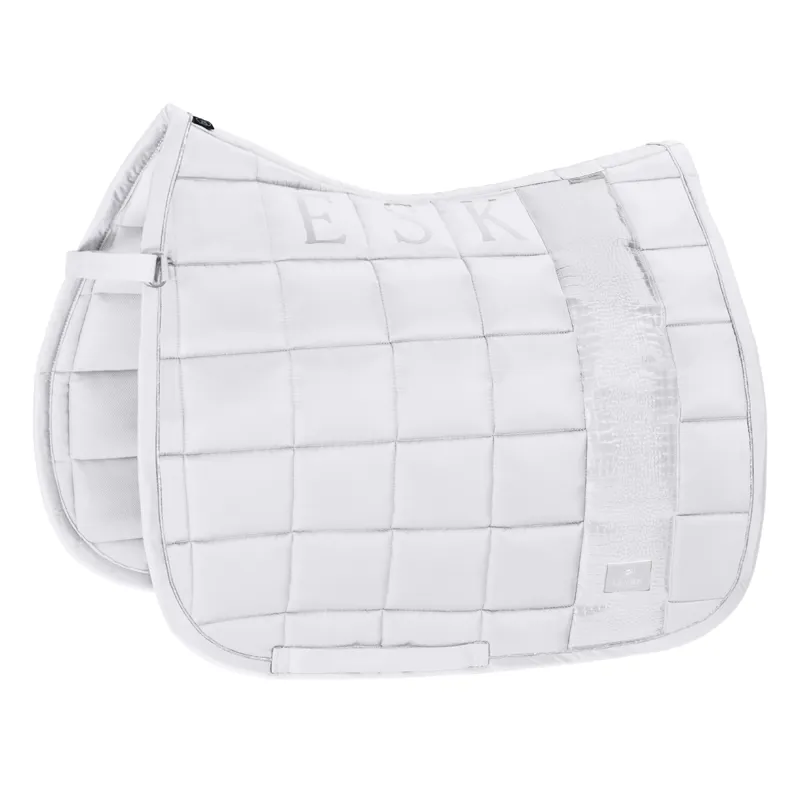 Eskadron Big Square Glossy Dressage Saddle Cloth Platinum AW22 - White