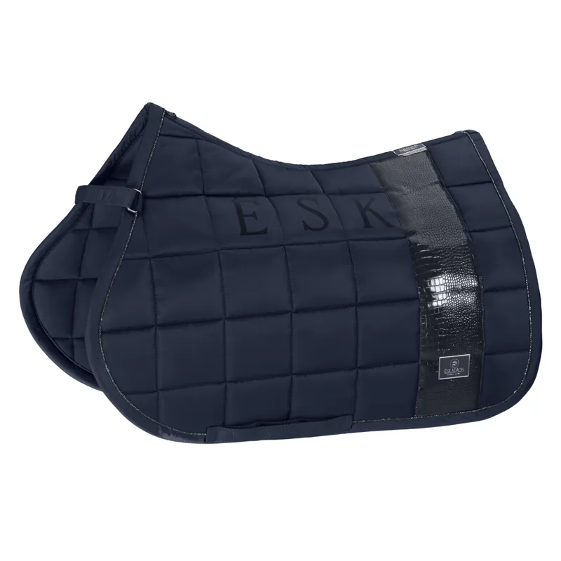 Eskadron Big Square Glossy GP/Jump Saddle Cloth Platinum AW22 - Navy