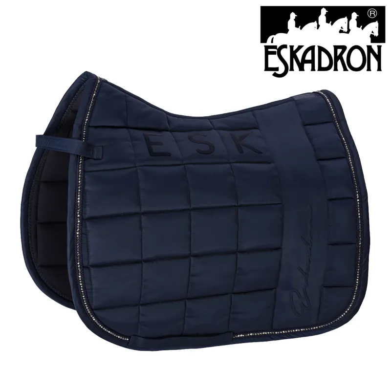 Eskadron Big Square Glossy Crystal Dressage Saddle Cloth Classic Sports AW21 - Dark Navy