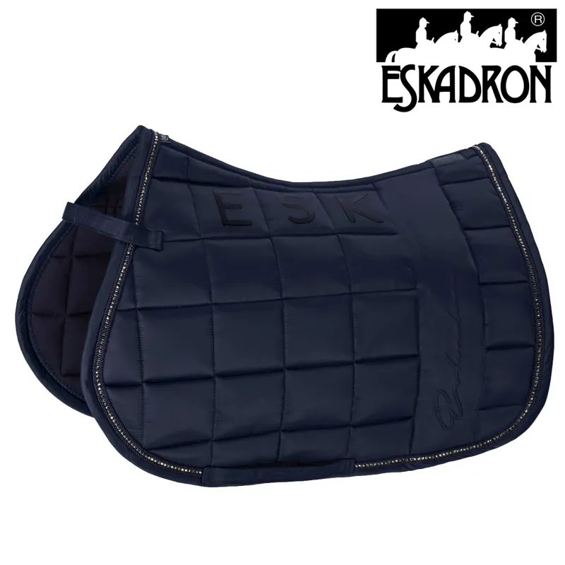 Eskadron Big Square Glossy Crystal Jump Saddle Cloth Classic Sports AW21 - Dark Navy 