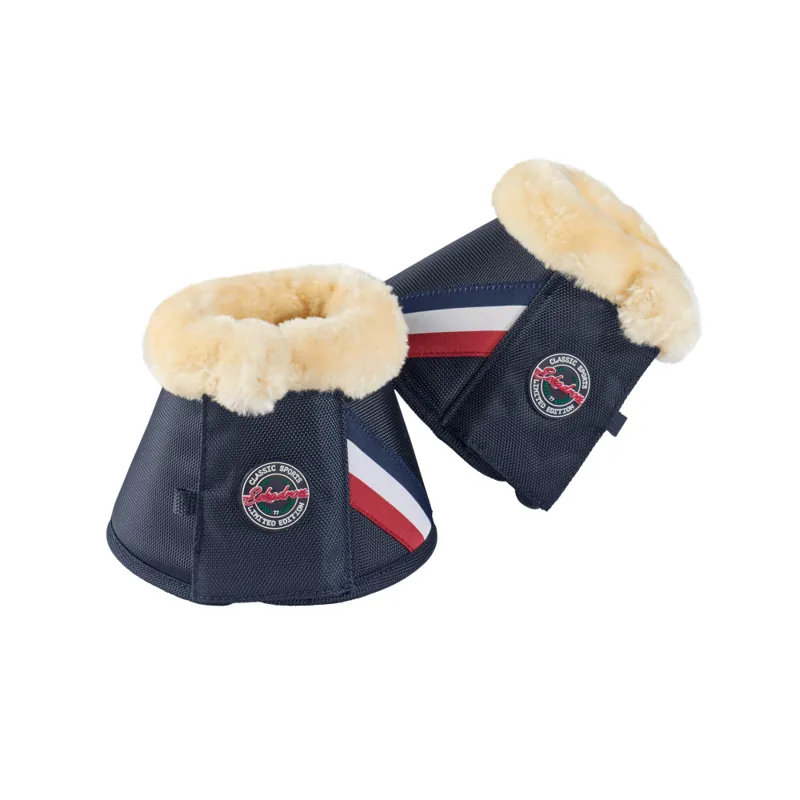 Eskadron Faux Fur Overreach Boots - Navy/Red/Grey