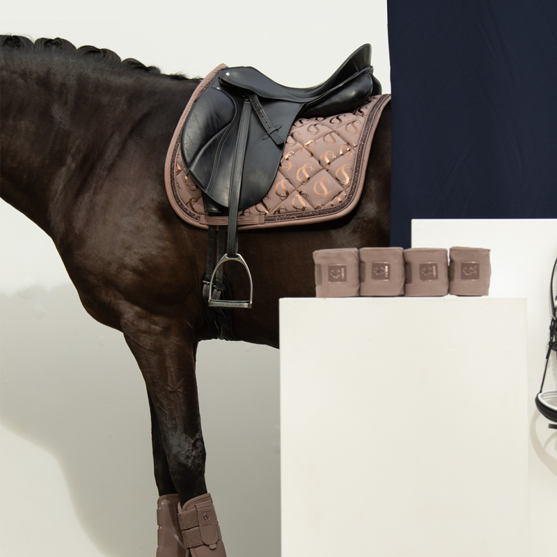 Eskadron Glossy Jewel Saddlecloth Classic Sports SS24 - Smoke Taupe-1