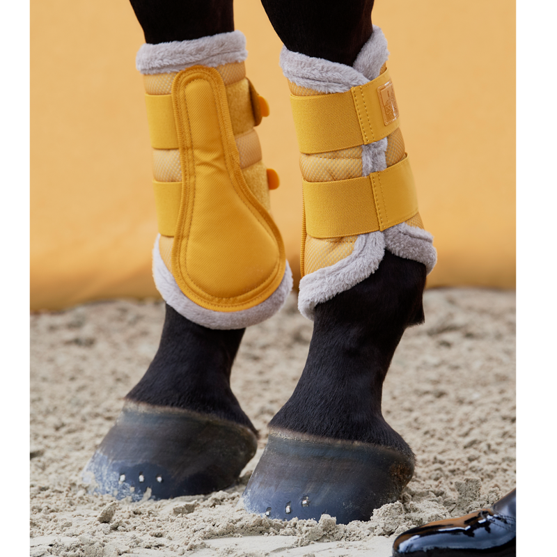 Eskadron Mesh Faux Fur Tendon Boots Classic Sports AW21- Vintage Gold -1