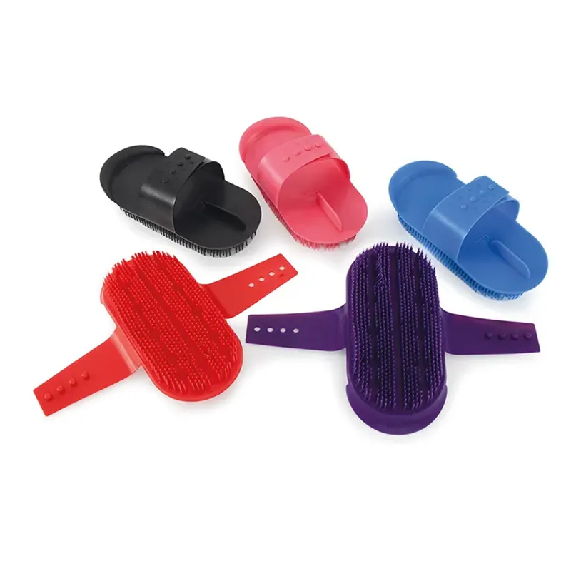 Shires Ezi-Groom Spazzola Per Criniera E Coda Cavallo – Setole In Plastica, Impugnatura Morbida, Lunghezza 215 Mm, Colore Arancione