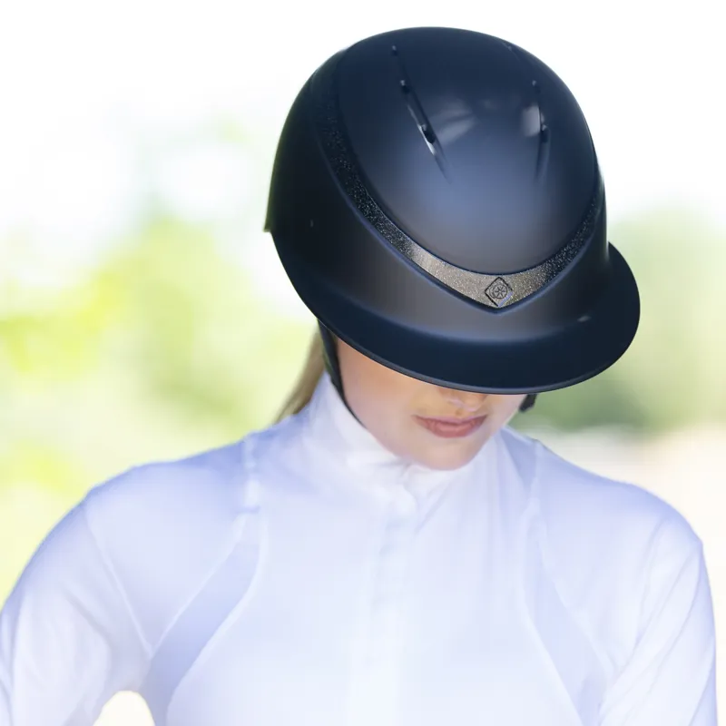 Charles Owen This Esme Luna Wide Peak Riding Hat - Midnight Navy -3