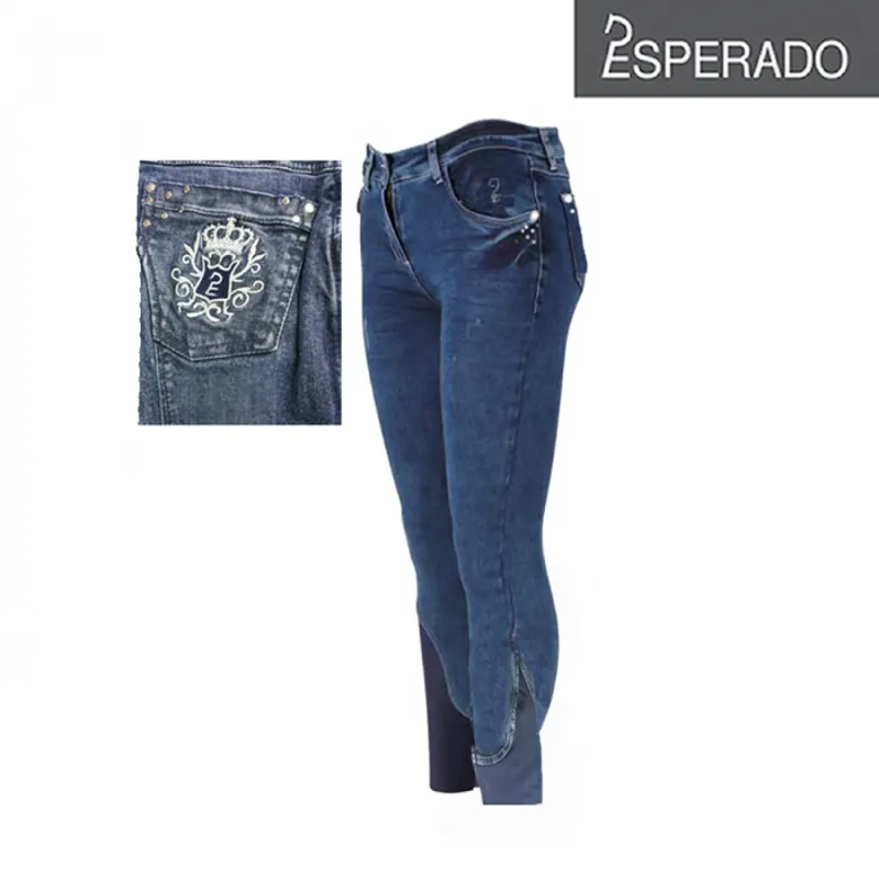 Esperado Ascona Self Seat Ladies Breeches - Grey