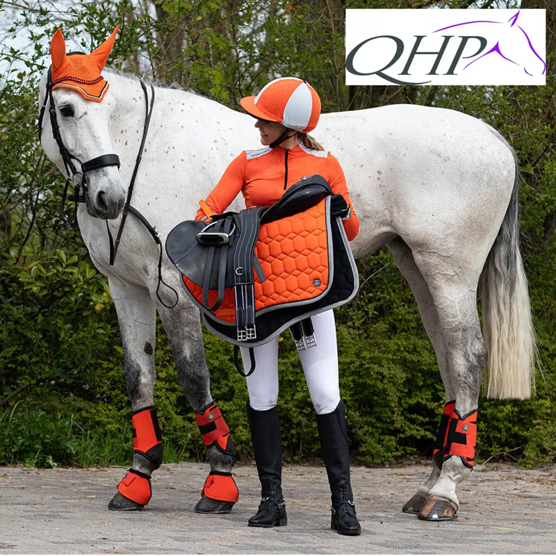 QHP Eventing boots hind leg technical - Orange-2
