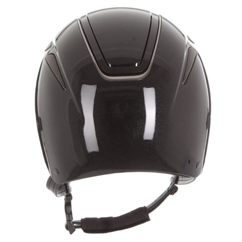 Evoke Callisto Classic Peak Riding Hat - Black Metallic/Gunmetal-3