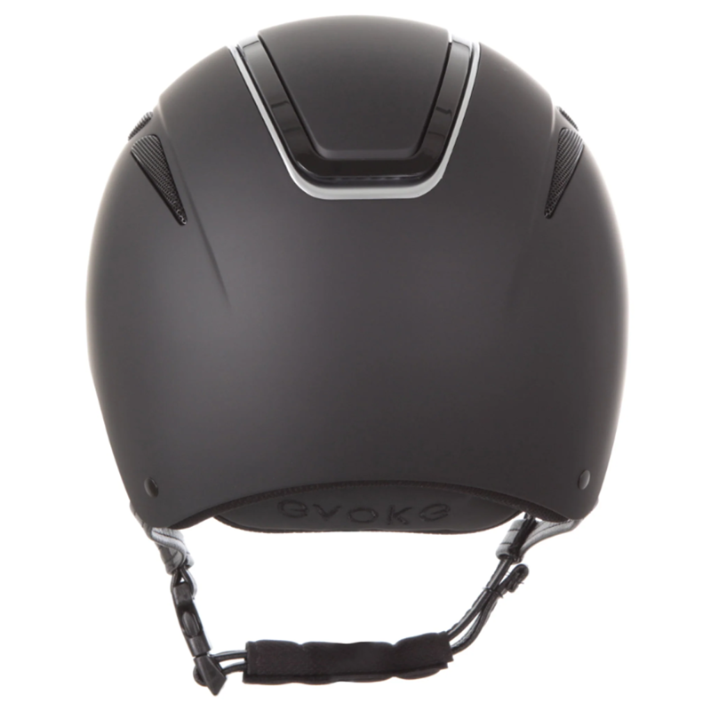 Evoke Callisto Classic Peak Riding Hat - Black/Silver-2