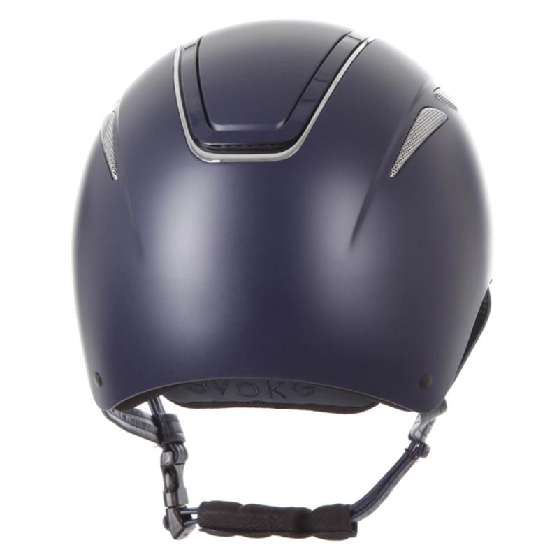 Evoke Callisto Classic Peak Riding Hat - Navy/Chrome-3