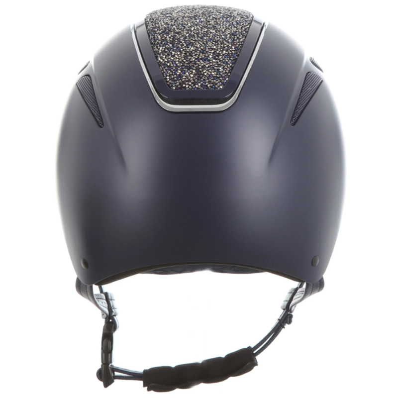 Evoke Callisto Classic Peak Riding Hat - Navy/Navy Crystal-3