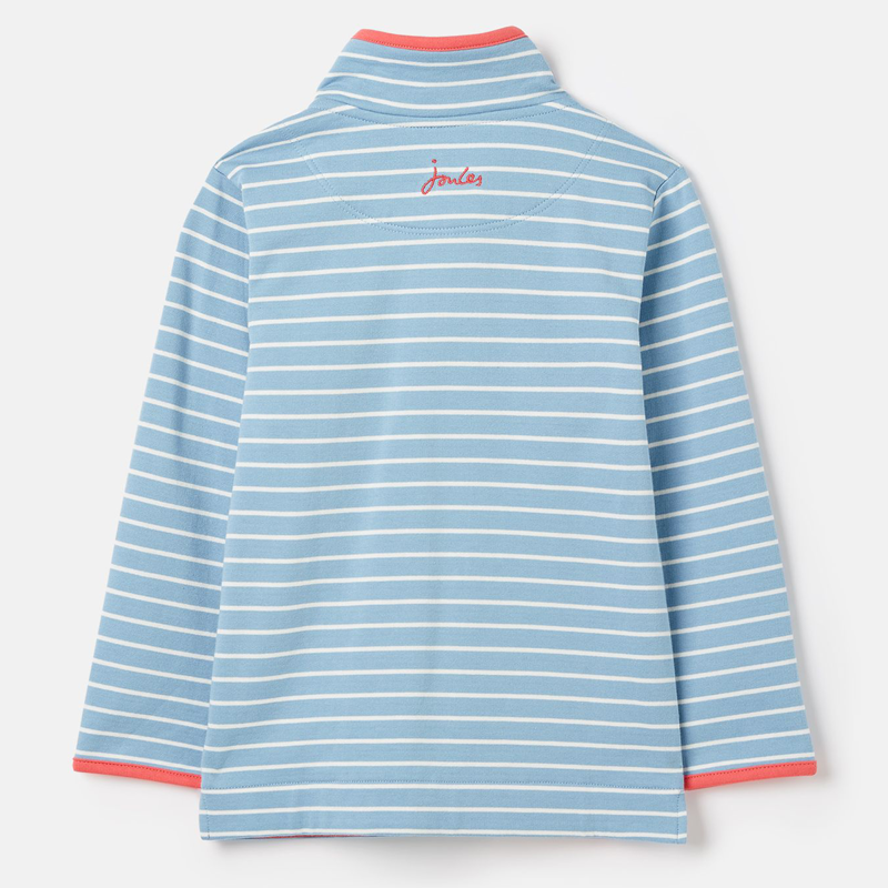 Joules Girl's Fairdale Printed Half Zip Sweatshirt - Bel Air Blue-1